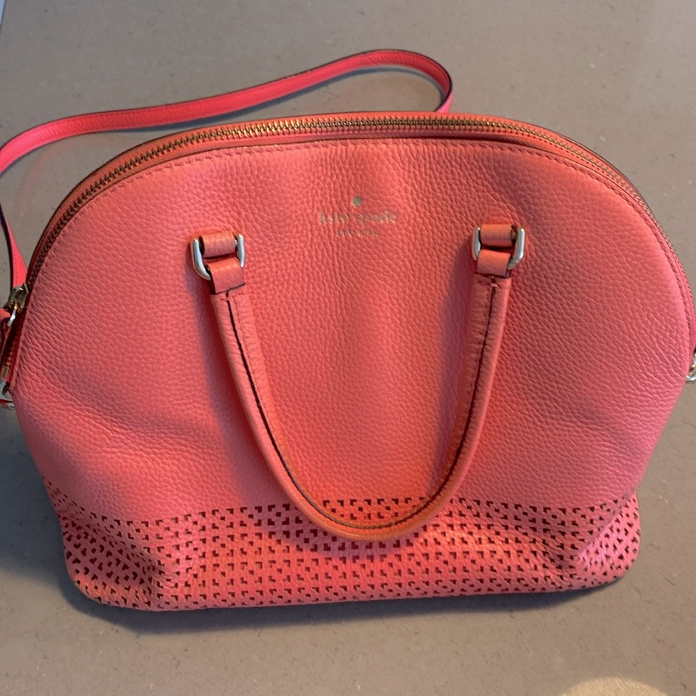 Kate Spade pink bucket bag with strap
